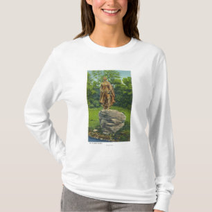 Camiseta Vista de la estatua de la doncella del peregrino