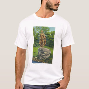 Camiseta Vista de la estatua de la doncella del peregrino