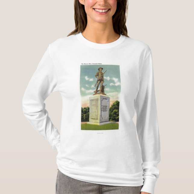 Camiseta Vista de la estatua minuciosa del hombre (Anverso)