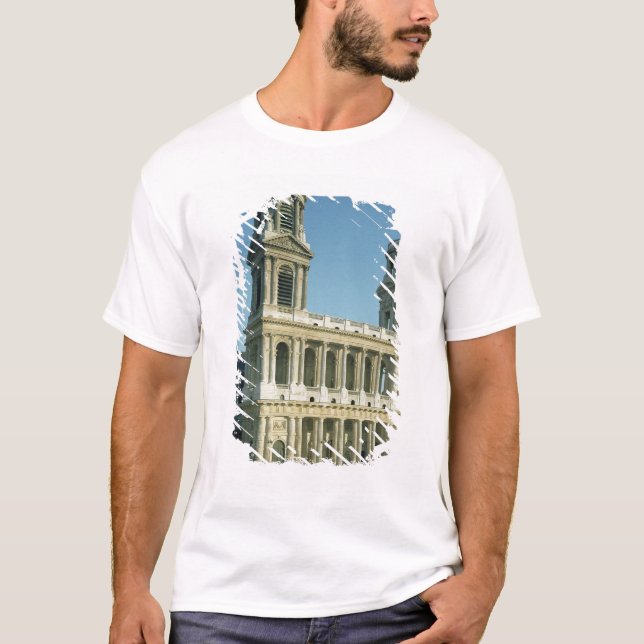 Camiseta Vista de la fachada de la iglesia de (Anverso)