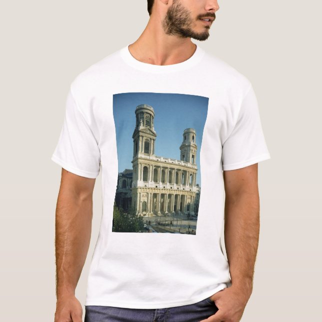 Camiseta Vista de la fachada de la iglesia de (Anverso)