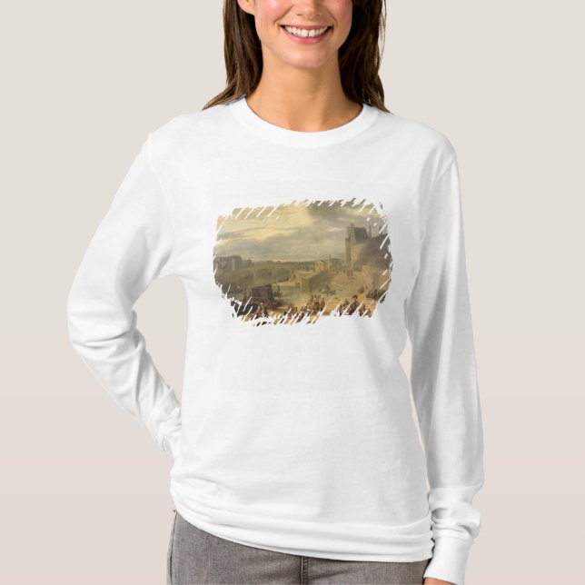Camiseta Vista de la galería magnífica del Louvre (Anverso)