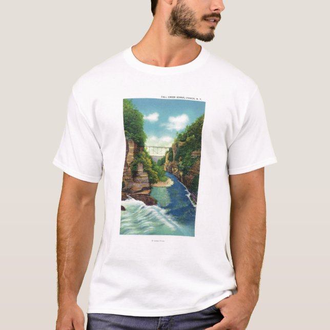 Camiseta Vista de la garganta de la cala de la caída (Anverso)