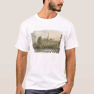 Camiseta Vista de la Gran Pagoda de Dagon en Rangún desde e