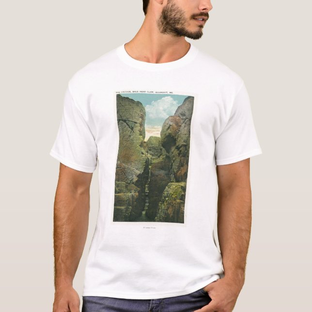 Camiseta Vista de la grieta del acantilado de la cabeza (Anverso)