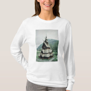 Camiseta Vista de la iglesia del bastón de Borgund, c.1150