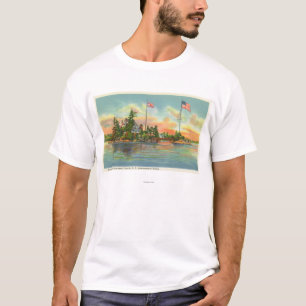 Camiseta Vista de la isla de Zavikon