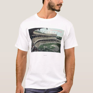 Camiseta Vista de la Liga Nat'l de Béisbol en segundo plan