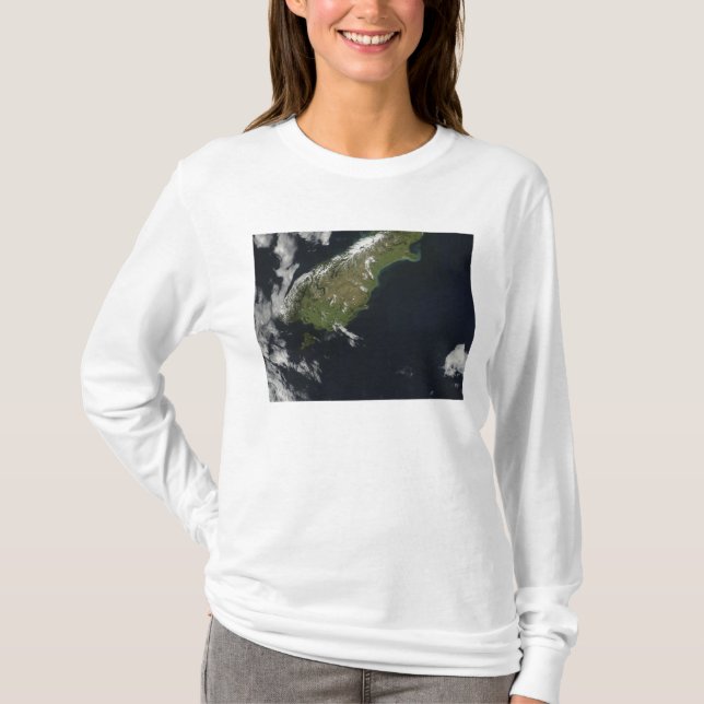 Camiseta Vista de la mayor parte de la isla sur de Nueva Ze (Anverso)