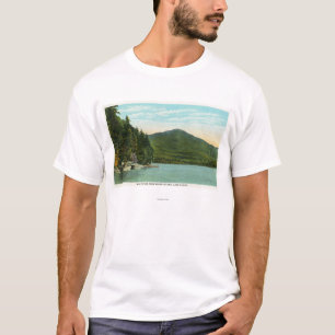 Camiseta Vista de la montaña de Whiteface de la isla de lo
