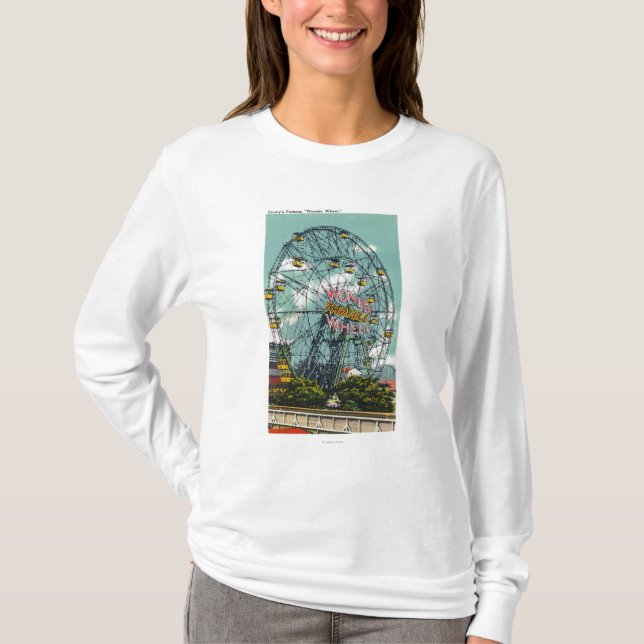 Camiseta Vista de la noria famosa de la maravilla (Anverso)