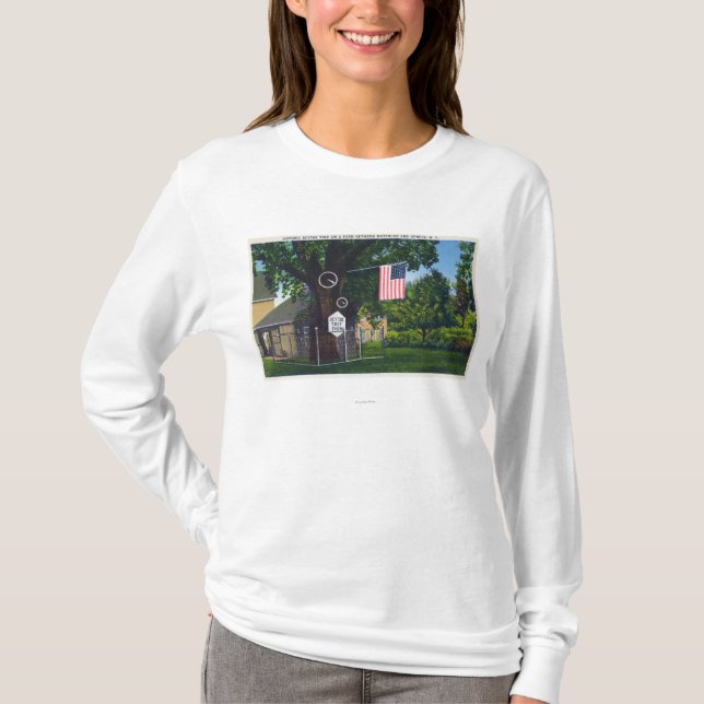 Camiseta Vista de la plantación maderera histórica de la (Anverso)