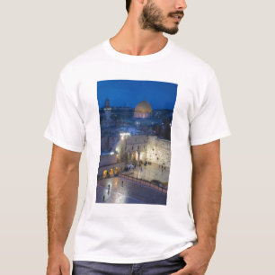 Camiseta Vista de la plaza del Muro Occidental al final de