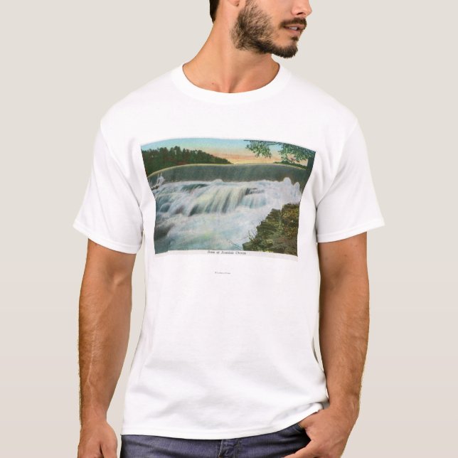 Camiseta Vista de la presa en el abismo de Ausable (Anverso)
