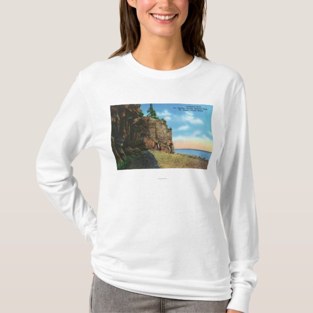 Camiseta Vista de la roca de la catedral, puerto de la (Anverso)