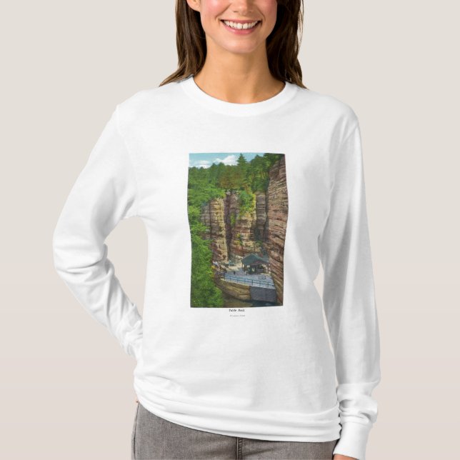 Camiseta Vista de la roca de la tabla (Anverso)