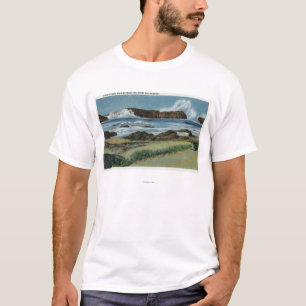 Camiseta Vista de la roca Waldport medio del sello y