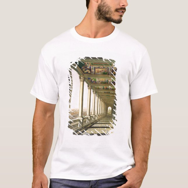 Camiseta Vista de la tercera logia del piso en el Vatican, (Anverso)