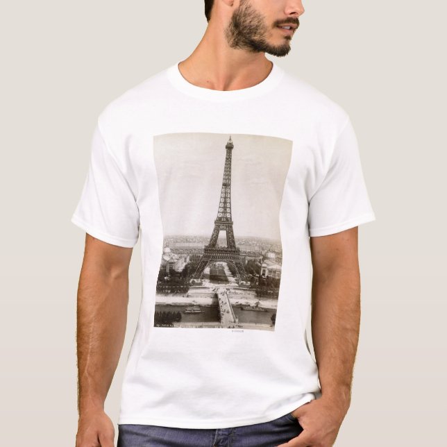 Camiseta Vista de la torre Eiffel, 1900 (Anverso)