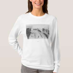 Camiseta Vista de la universidad de la entrada del campus