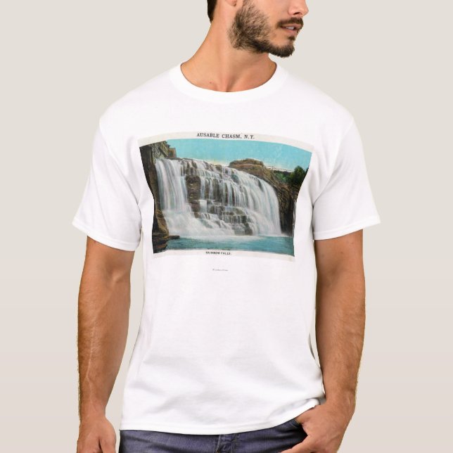 Camiseta Vista de las caídas del arco iris (Anverso)