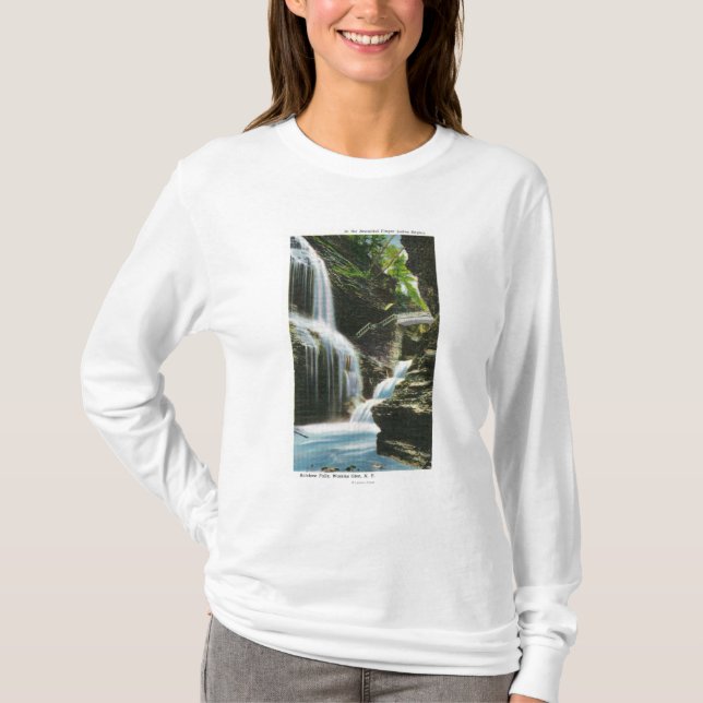 Camiseta Vista de las caídas del arco iris (Anverso)