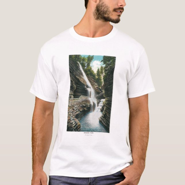 Camiseta Vista de las caídas del arco iris (Anverso)