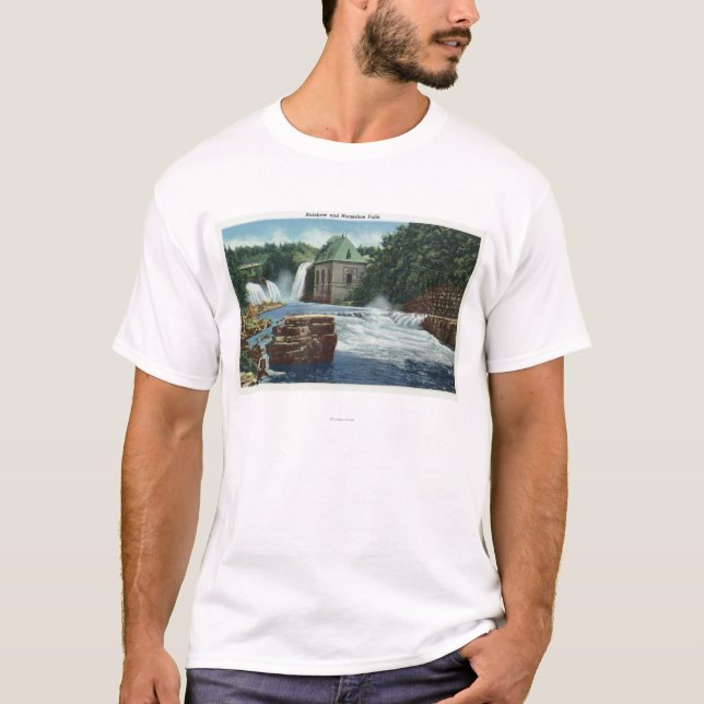 Camiseta Vista de las caídas del arco iris y de la (Anverso)