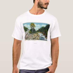 Camiseta Vista de las caídas más bajas del río de