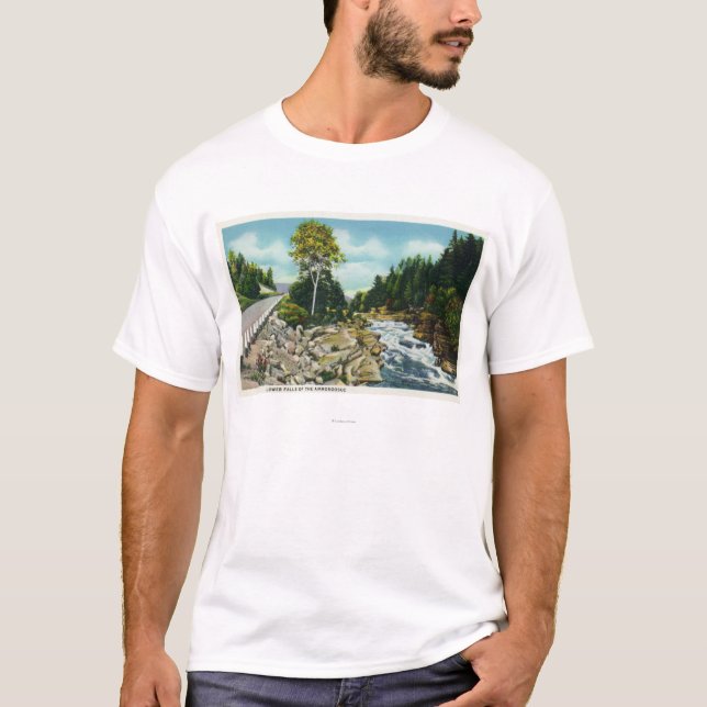 Camiseta Vista de las caídas más bajas del río de (Anverso)