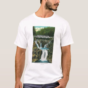 Camiseta Vista de las caídas y del puente de la roca de la
