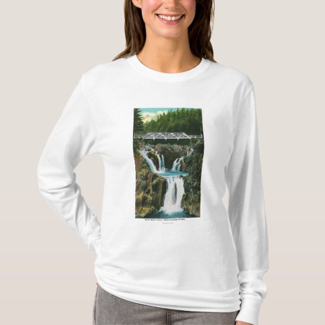 Camiseta Vista de las caídas y del puente de la roca de la (Anverso)