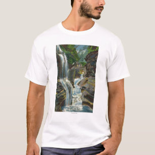 Camiseta Vista de las caídas y del puente del arco iris