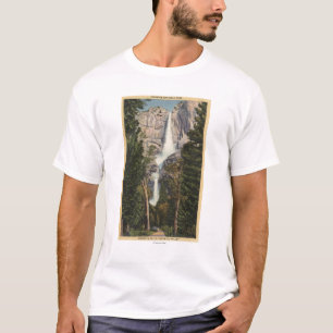 Camiseta Vista de las cataratas de Yosemite y del valle