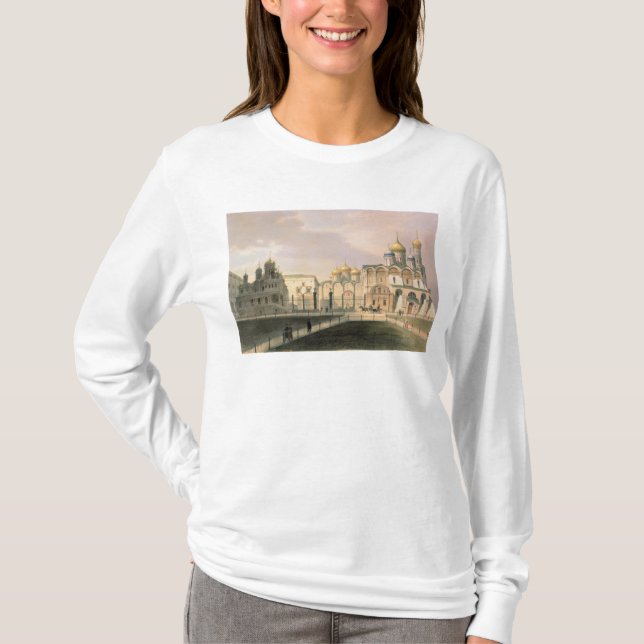 Camiseta Vista de las catedrales en la Moscú el Kremlin (Anverso)