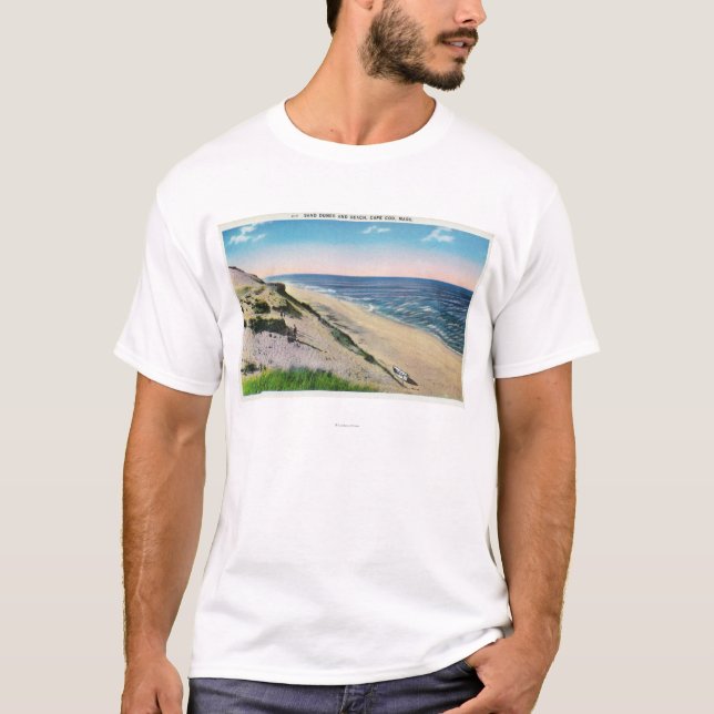 Camiseta Vista de las dunas de arena y de la playa (Anverso)