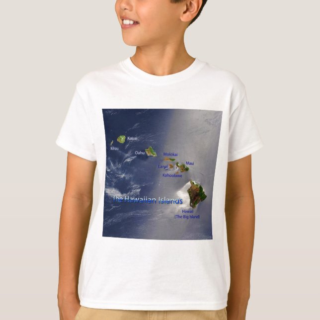 Camiseta Vista de las Islas Hawái (Anverso)