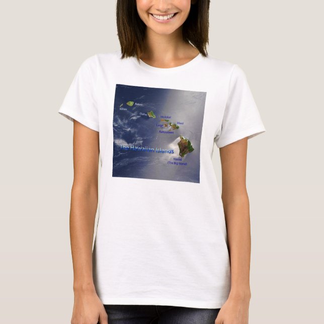 Camiseta Vista de las Islas Hawái (Anverso)