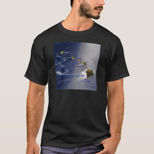 Camiseta Vista de las islas hawaianas (Anverso)