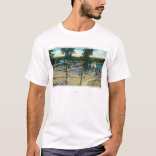 Camiseta Vista de las piscinas de la playa de Jantzen