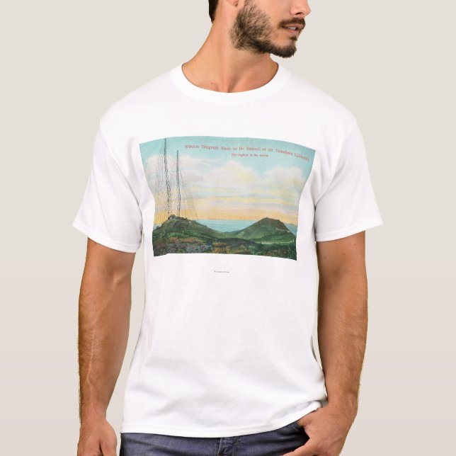 Camiseta Vista de las torres del telégrafo inalámbrico (Anverso)