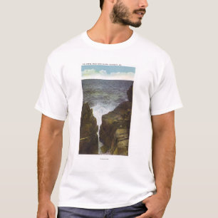 Camiseta Vista de los acantilados de la cabeza calva, la