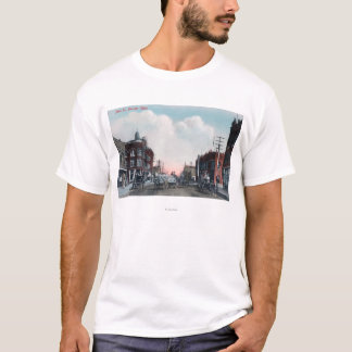 Camiseta Vista de los carros de la calle principal y del
