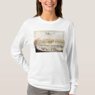Camiseta Vista de los jardines y del castillo francés de