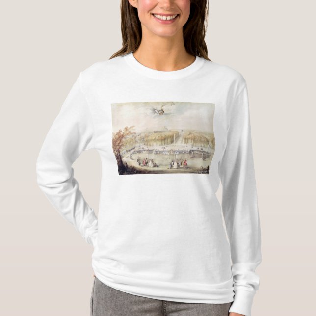 Camiseta Vista de los jardines y del castillo francés de (Anverso)