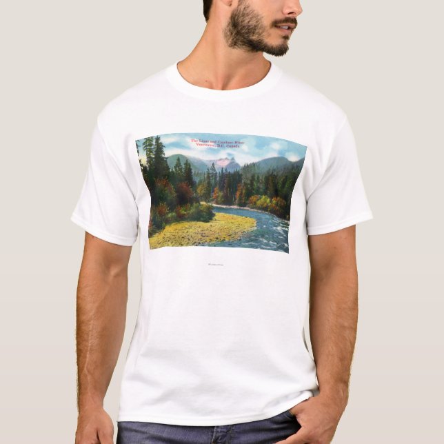 Camiseta Vista de los leones y del río de Capilano (Anverso)
