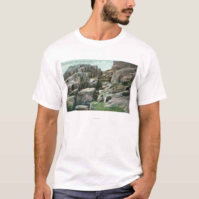 Camiseta Vista de los pasos gigantes ascendentes de la roca (Anverso)