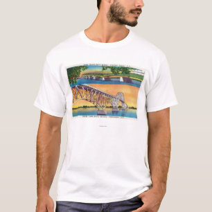 Camiseta Vista de los puentes magníficos del norte y sur d