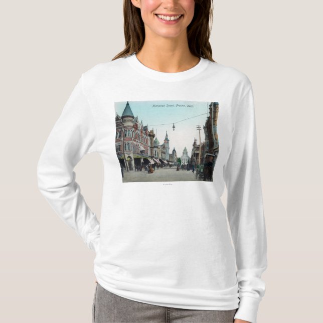 Camiseta Vista de Mariposa StreetFresno, CA (Anverso)