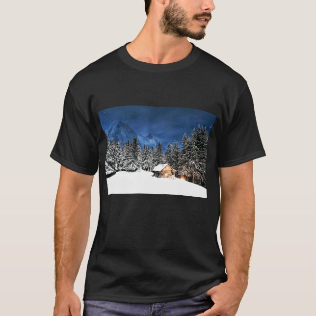 Camiseta Vista de montaña de la cabina de registro (Anverso)